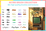 Procreate Vintage Retro Brushes, a Brush Add-On by Cozy Brushery (Thumbnail 4 of 10)