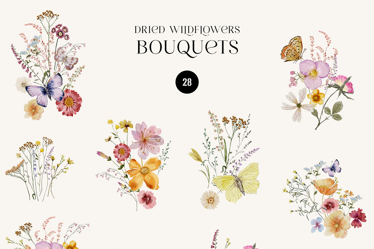 Dried Wildflowers - watercolor flora, an Illustration by SunnyAfternoons (Photo 4 of 15)