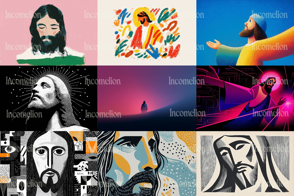 200 Jesus Christ Illustrations, a Person Illustration by Incomelion (Photo 6 of 20)