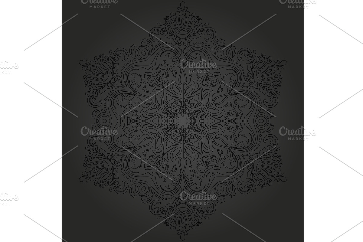 Damask Vector Oriental Pattern, a Decorative Illustration by FineArtStudio (Photo 1 of 3)
