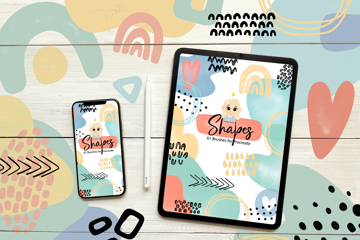 Watercolor Shapes for Procreate, a Brush Add-On by Natalya_Mona_Art (Photo 1 of 5)