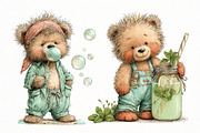Whimsical Summer bear Clipart, an Illustration by Designworld (Thumbnail 5 of 8)