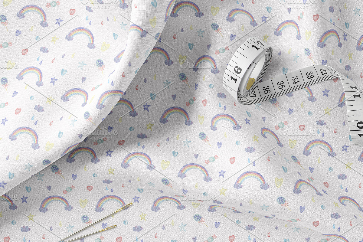 Watercolor Unicorn Seamless Patterns, a Pattern Graphic by Oksana Dovhopol Art (Photo 3 of 15)