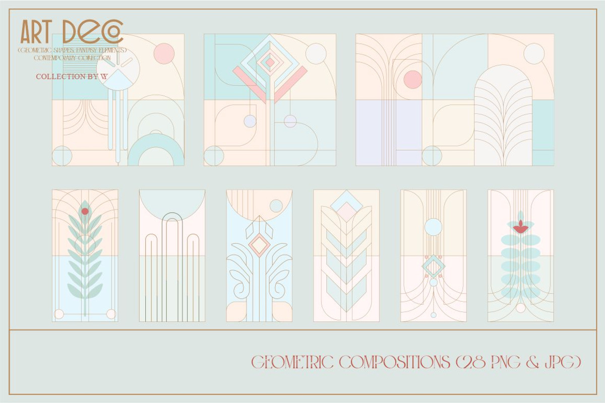 Art Deco Fantasy, a Background Graphic by Collection by VY (Photo 3 of 15)