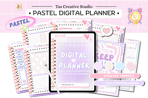 Portrait Pastel Digital Planner