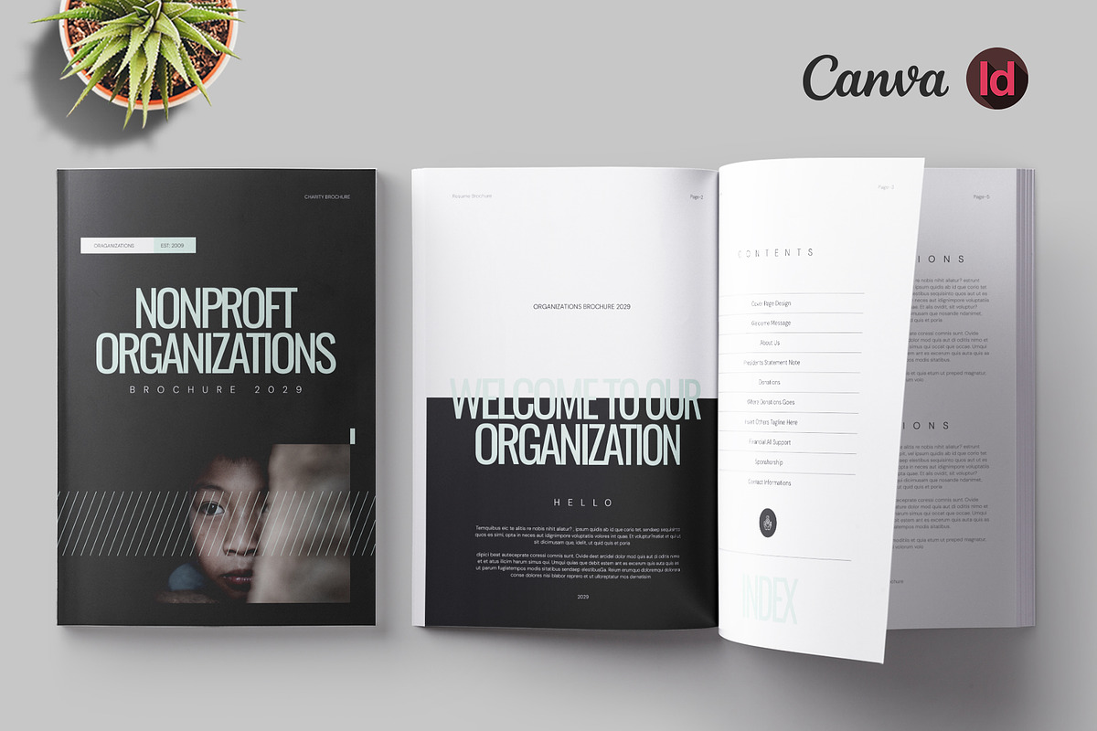 Nonprofit Charity Brochure | Canva, a Brochure Template by Pixelpick (Photo 1 of 9)