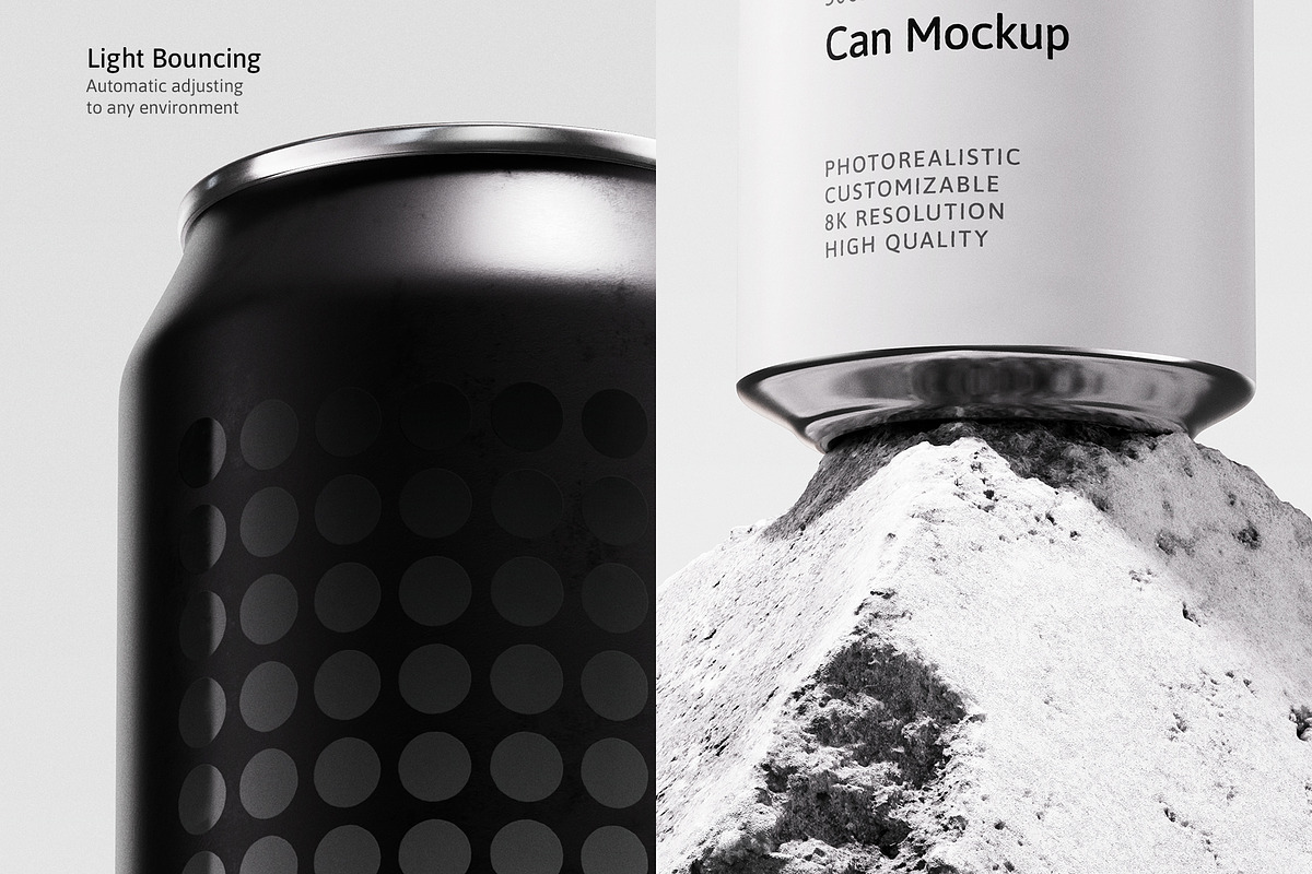 500ml Can Mockup | Brick Scene, a Packaging Mockup by AY Mock-Ups (Photo 4 of 7)