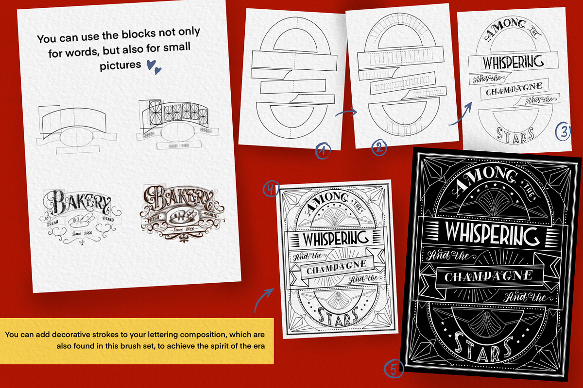 Lettering Assistant Grids & Schemes, a Brush Add-On by Letter Elfa Studio (Photo 7 of 9)