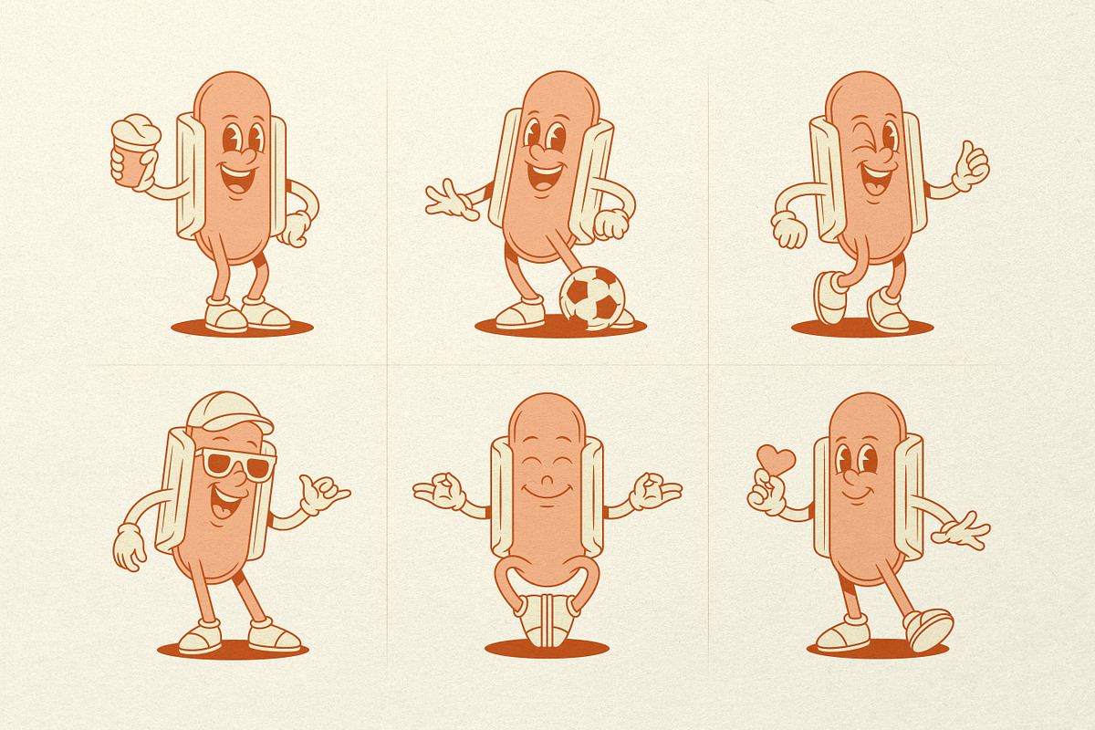 Hot Dog Cartoon Mascot Character, a Food Illustration by Vasya Kobelev (Photo 4 of 6)