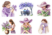 Watercolor Lilac Spring Family PNG, an Illustration by SinaCreation (Thumbnail 3 of 5)