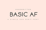 Basic AF Font: Handwritten San Serif, a Sans Serif Font by Sometimes Crafter Studio (Thumbnail 1 of 8)