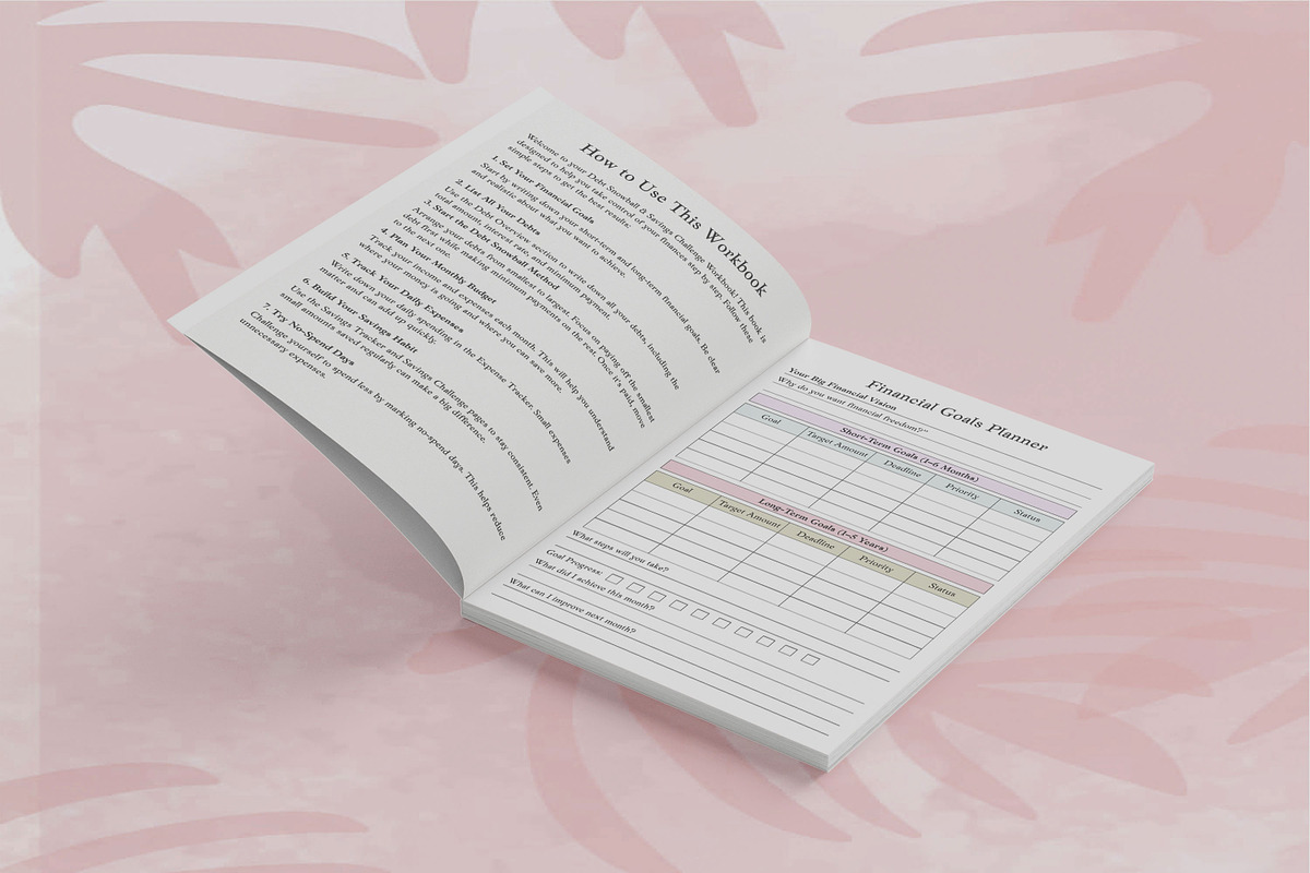 Debt Snowball Savings Challenge Book, a Design Template by Book2bees (Photo 2 of 4)