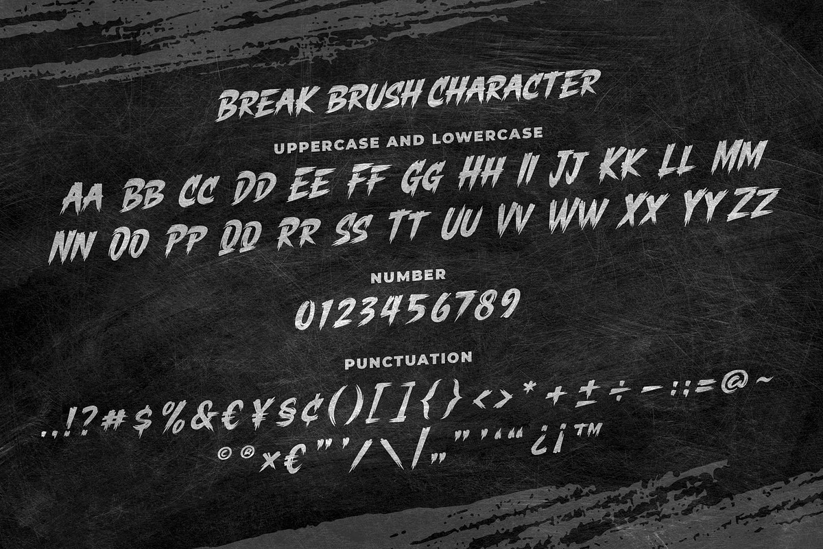 Break brush a Wild brush Font, a Blackletter Font by Blankids Studio (Photo 7 of 8)