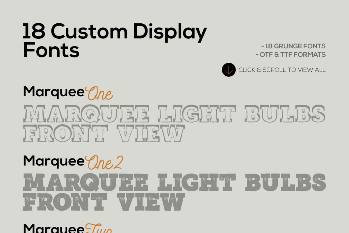Marquee - 18 Grunge Fonts preview 5