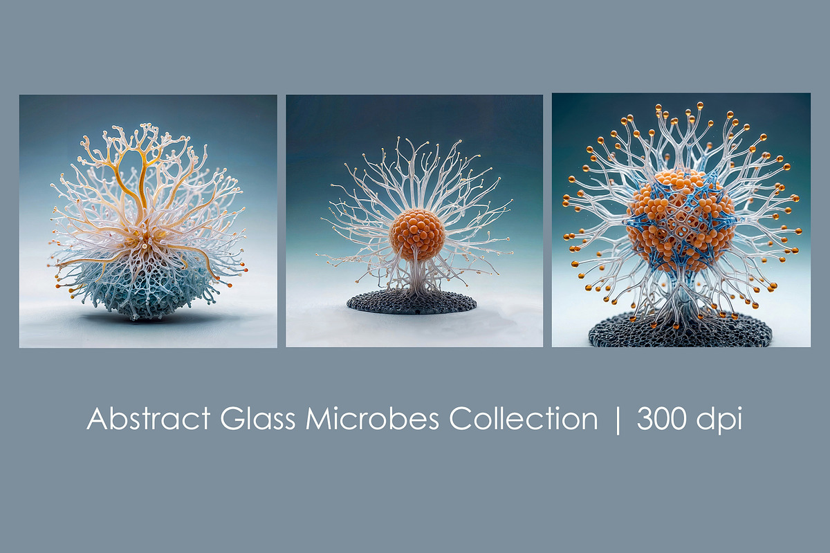 Abstract Glass Microbes Collection, an Object Illustration by StockVerse Creative (Photo 1 of 4)