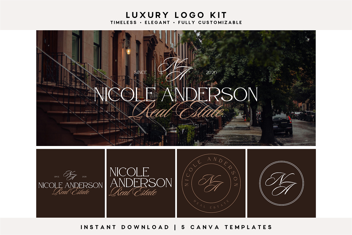 Elegant Luxury Canva Logo Kit, a Branding & Logo Template by BrandhavenStudio (Photo 1 of 10)