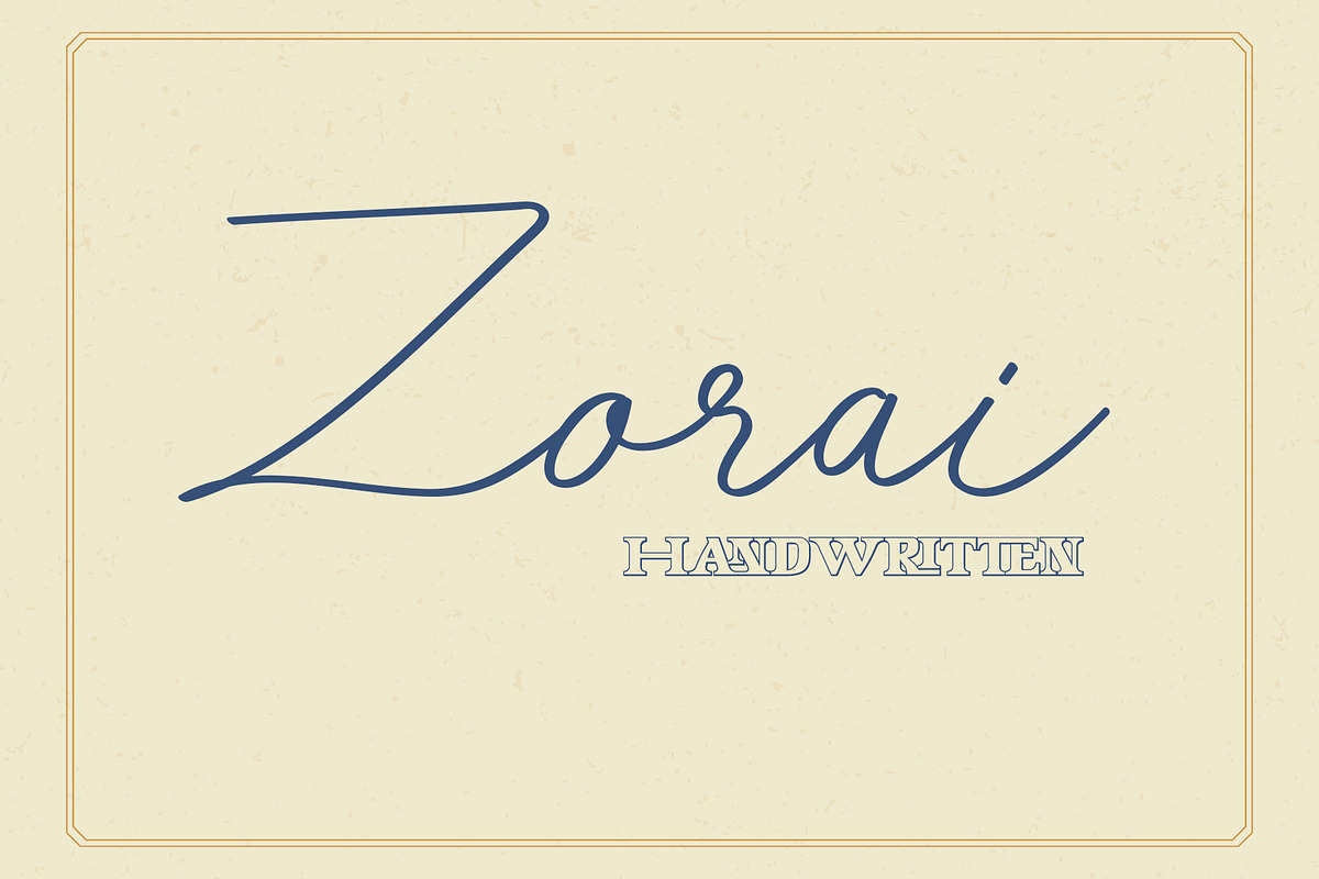 Zorai - Handwritten Font, a Handwritten Font by NDNL Studio (Photo 1 of 7)