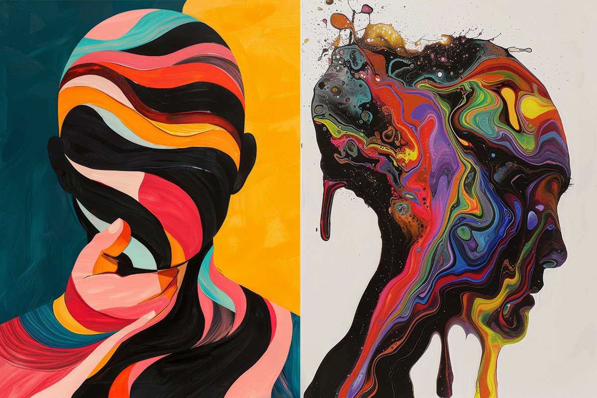 74 Paint splash faces, a Person Illustration by Handmadefont (Photo 9 of 12)