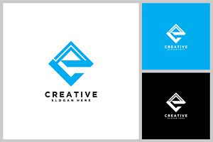 initial letter e logo template, a Branding & Logo Template by quadrazo
