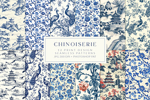 Chinoiserie Seamless Patterns