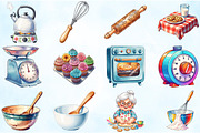 Vintage Baking Sublimation Clipart, an Illustration by Craft Nest (Thumbnail 3 of 6)