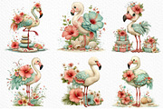 Whimsical Summer Flamingo Clipart, an Illustration by Craft Nest (Thumbnail 3 of 11)
