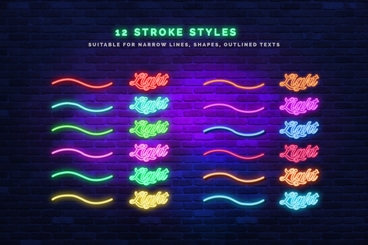 Neon Sign-Illustrator Effects, a Layer Style Add-On by Vector Galore (Photo 4 of 12)