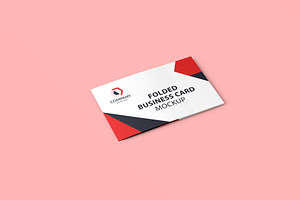 Folded Business Card Mockup 8 Views