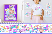 Cute Unicorns Clipart, a Pattern Graphic by ViktoriaARTprint (Thumbnail 3 of 13)