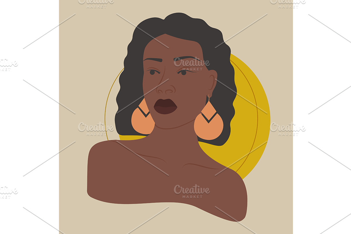 Set of young black women avatar, a Person Illustration by NatalyN (Photo 4 of 4)
