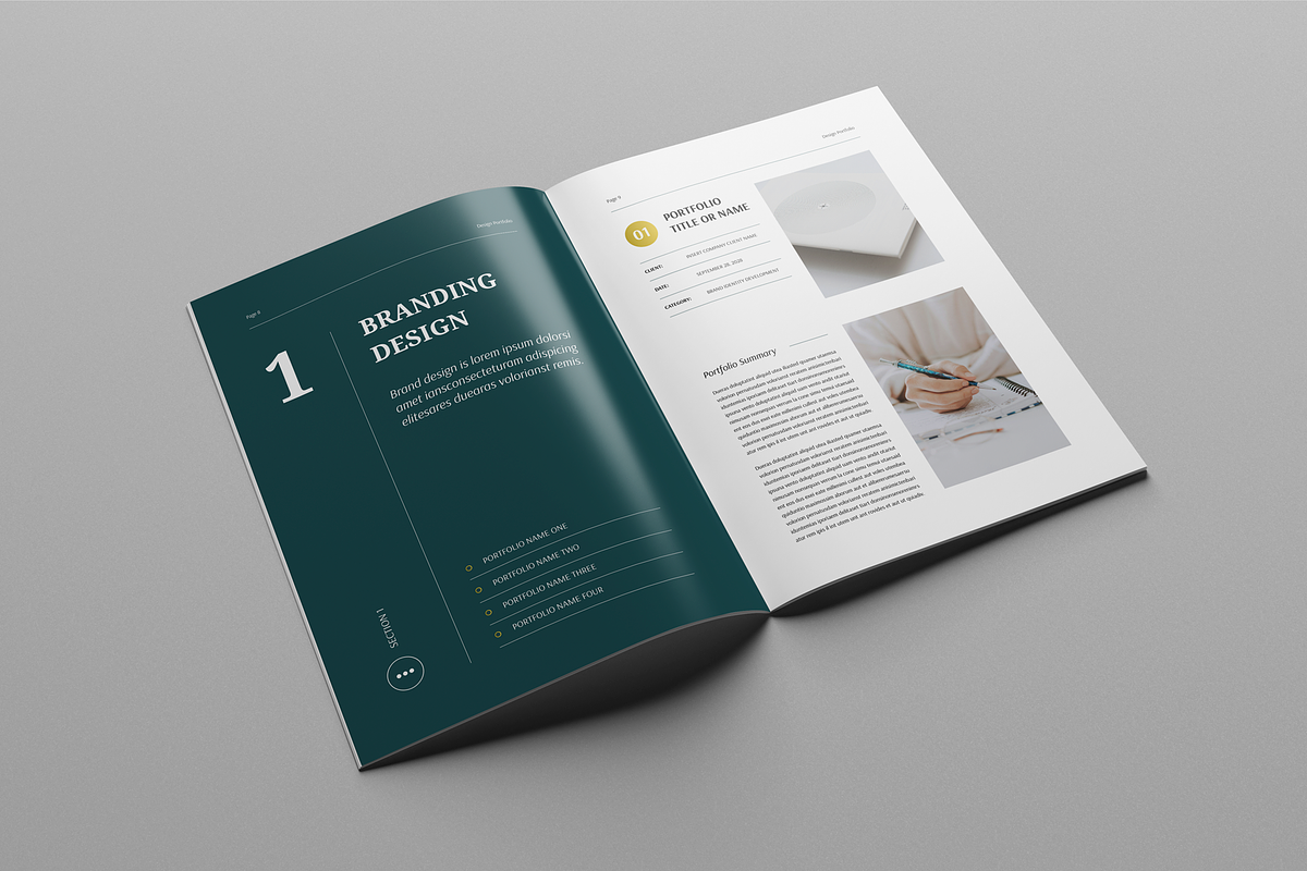 Design Portfolio Template, a Brochure Template by Leaflove (Photo 6 of 10)