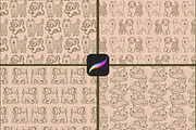 Adorable Dogs Procreate Patterns, a Brush Add-On by Heather Green Designs (Thumbnail 4 of 8)