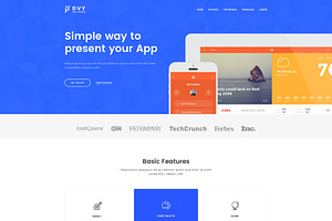 DVY App Landing Page PSD Template