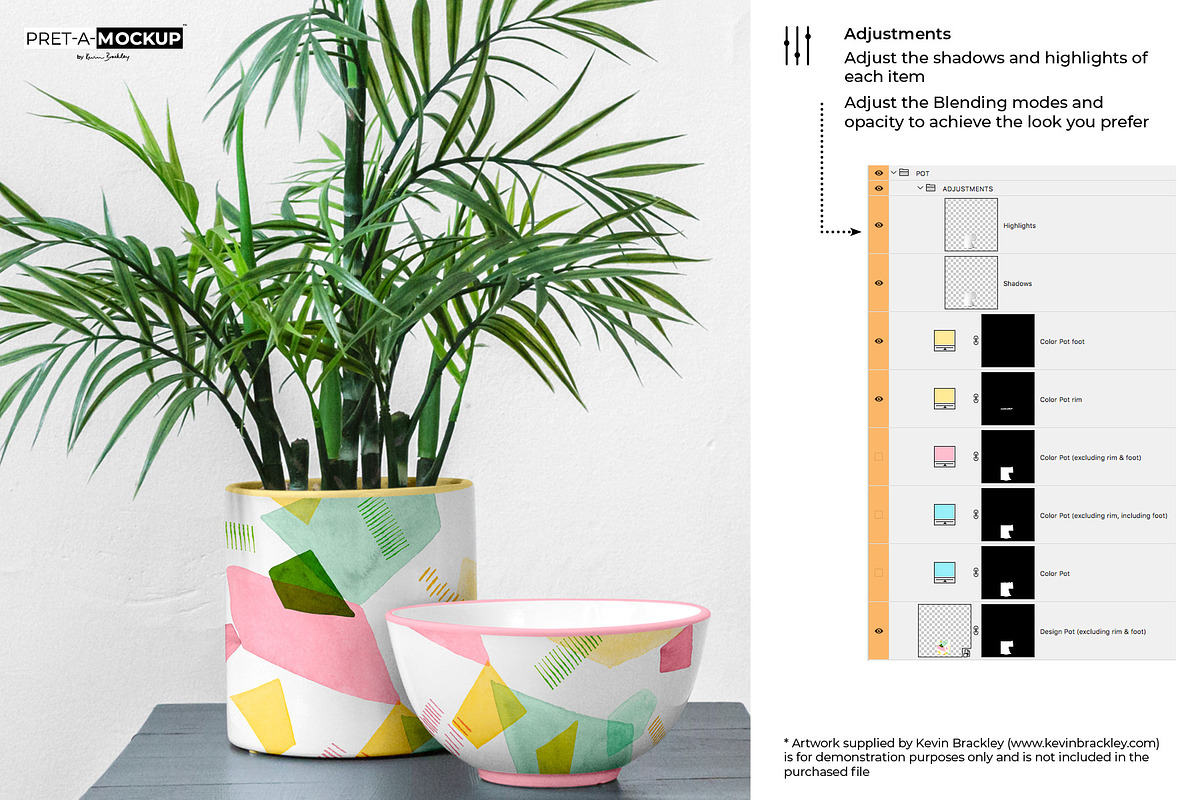 Ceramic Bowl and Pot, a Household Mockup by Pret-a-Mockup (Photo 5 of 6)