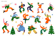Groovy Bizarre Xmas Characters, a Seasonal Illustration by Marish (Thumbnail 6 of 8)