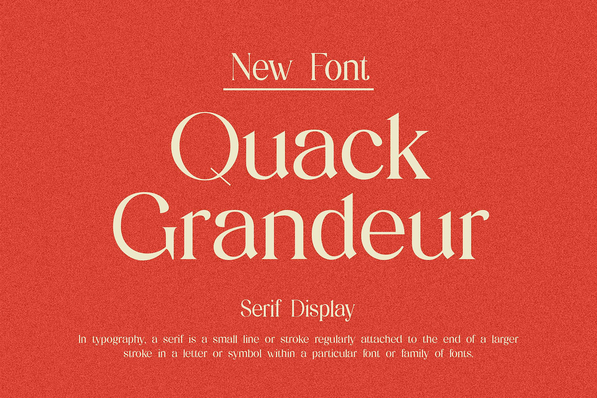Quack Grandeur Serif Dislay Font, a Serif Font by UICreative (Photo 1 of 13)