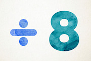 Watercolor Numbers Clipart, an Education Illustration by Paulaparaula (Thumbnail 2 of 3)