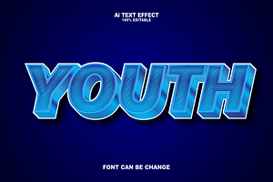 Youth Editabele Text Effects Style.