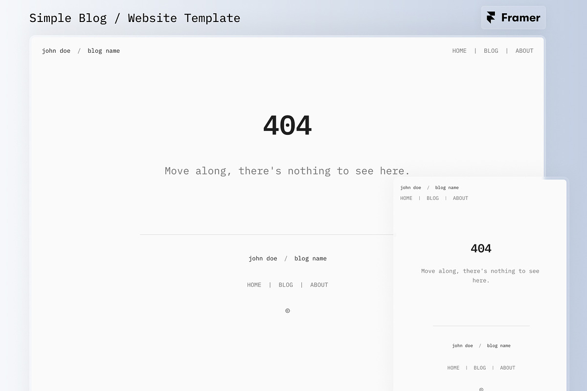 Simple Blog - Framer Template