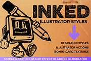 INKED Graphic Style & Text Effect, a Texture Graphic by Salty Sweet Creative (Thumbnail 1 of 7)