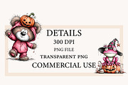 Whimsical Halloween Animals Clipart, a Seasonal Illustration by Designworld (Thumbnail 4 of 10)