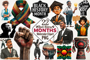 Black History Month PNG Bundle, an Illustration by RobertsArt