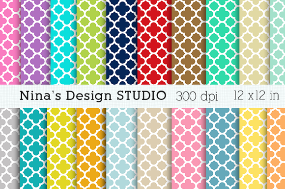 Quatrefoil Digital papers preview 2