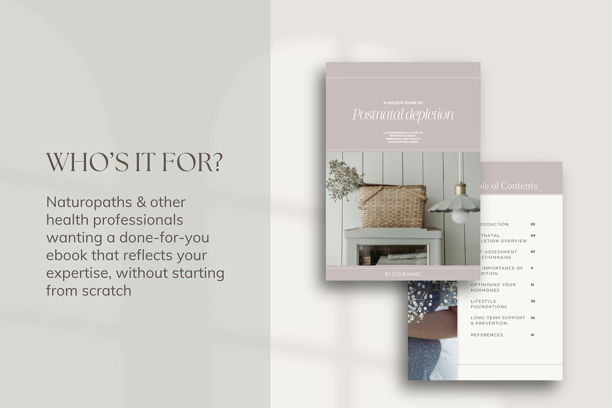 Postnatal Depletion DFY Ebook Canva, a Presentation Template by Naturopath Hub (Photo 2 of 11)