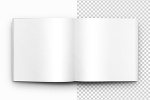 Square Hardback Book Mockup