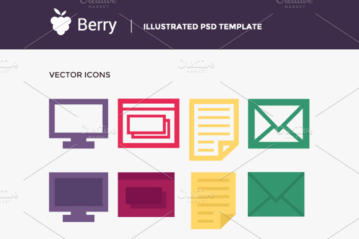 Berry - Illustrated PSD Template, a Landing Page Template by Mgd.Design (Photo 5 of 5)