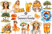 Watercolor Orange Summer Family PNG, an Illustration by SinaCreation (Thumbnail 1 of 5)