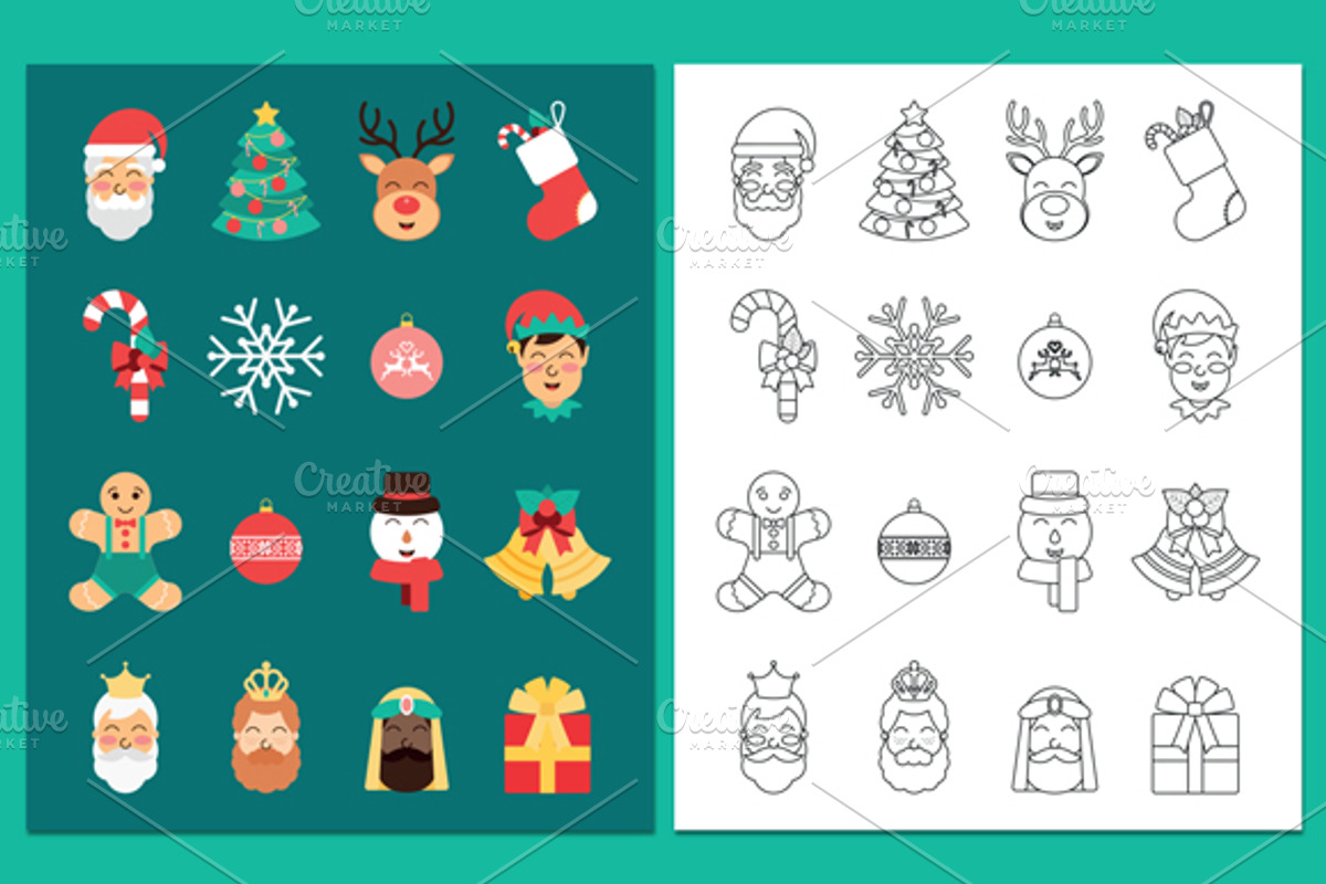 Christmas Icons Set, an Icon by Stockaholic (Photo 2 of 2)