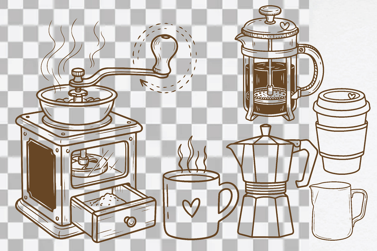 Coffee Lover PNG Clipart Bundle, a Seasonal Illustration by Daily.Designs (Photo 2 of 4)