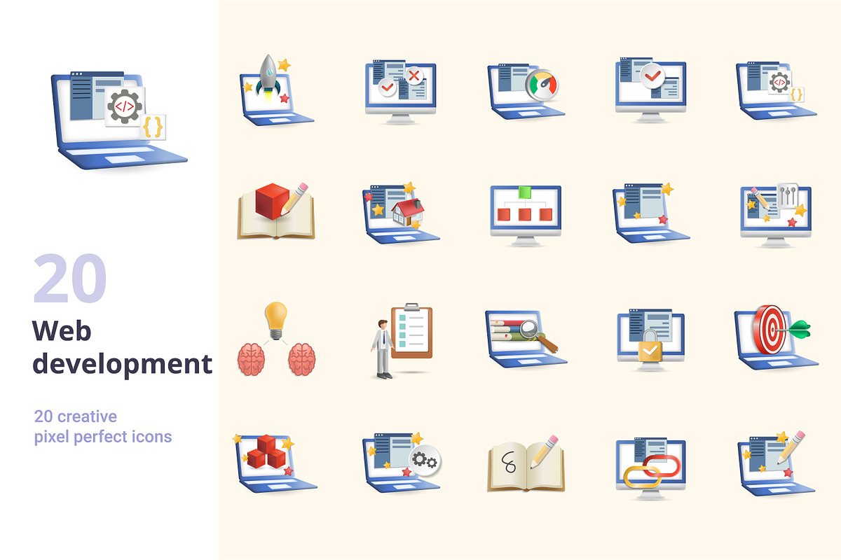 Web Development 3D Icons Set Bundle, an Object Graphic by Aimagenarium@gmail.com (Photo 1 of 21)